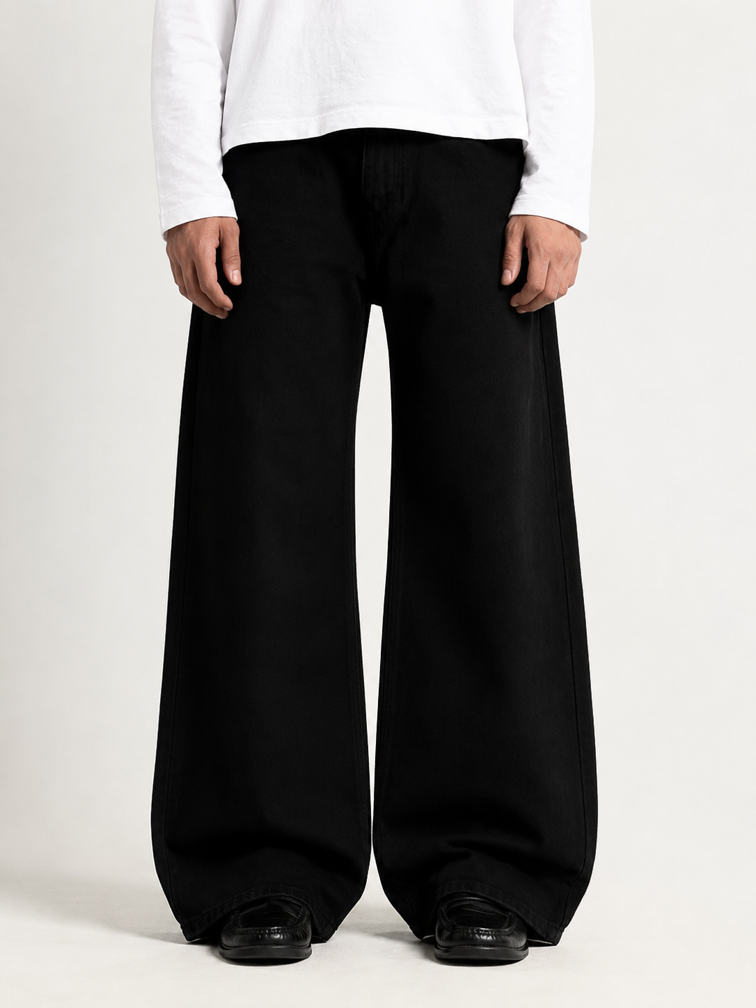 Wide leg jet black ￼